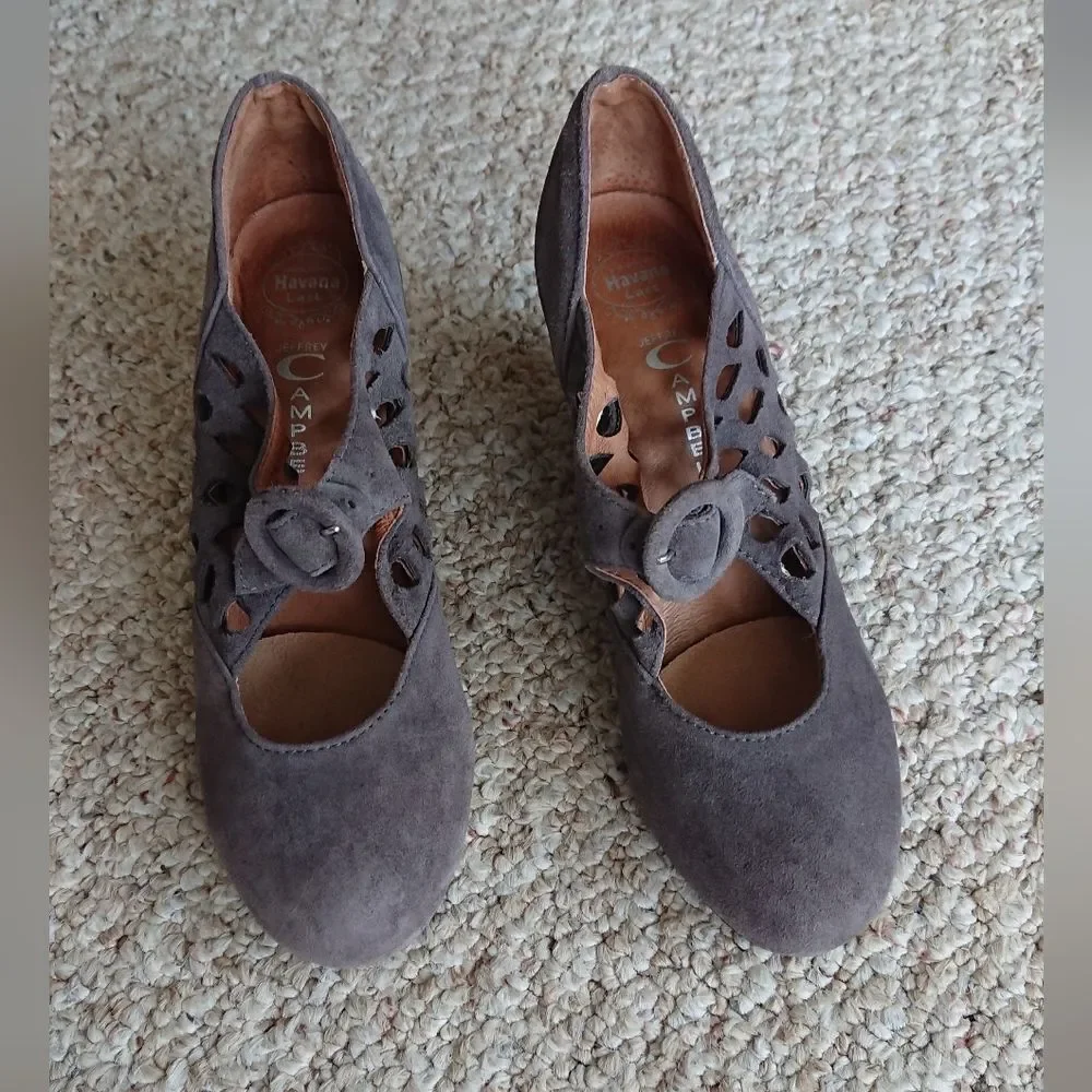 Jeffrey Campbell Havana Last Suede Wedge size 6M